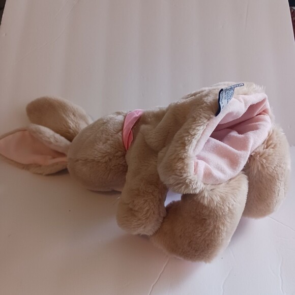 Vintage 1986 Mattel Emotions Beige Soft Bunny Hand Puppet Pink Nose Rabbit - Picture 9 of 11